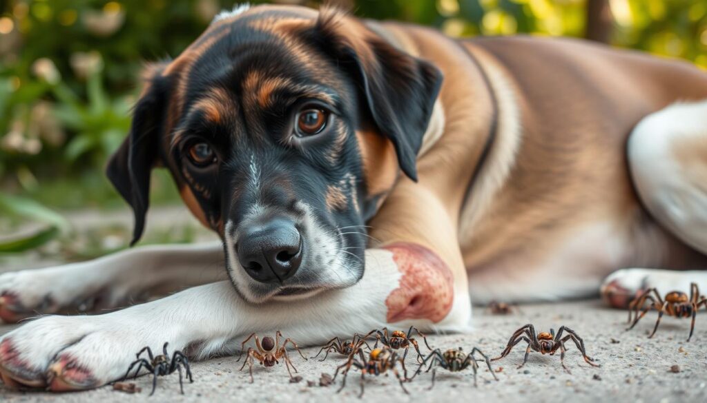 spider bite on dog​